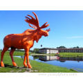 Outdoor Decorative Fiberglass Moose Sculpture